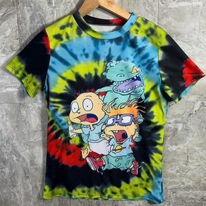 Rugrats tie dye tee shirt and shorts set woman's size size large  #90s #cartoon
